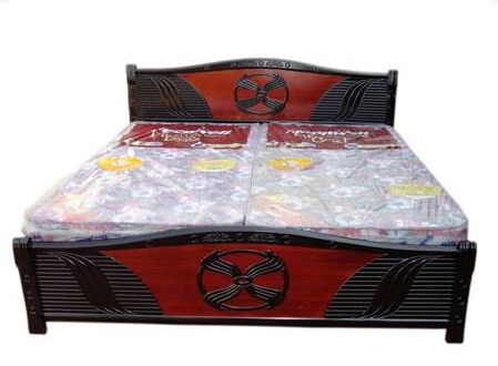 Wood Designer Bed, Color : Red Brown