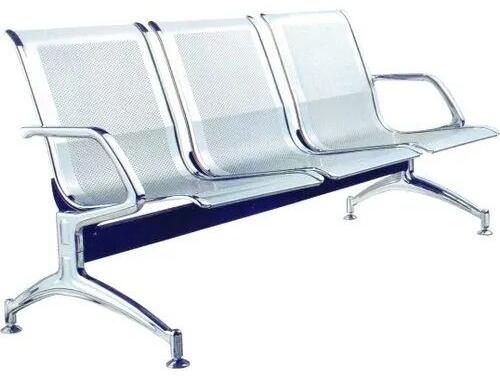 Stainless Steel Waiting Chair, Color : Silver