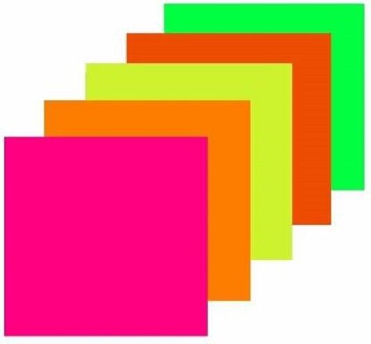 Origami Neon Paper, Size : A/4 (10 Packets)