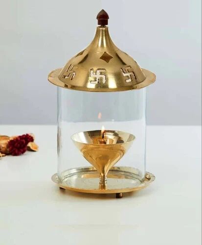 Decorative Brass Diya, for Puja, Style : Antique
