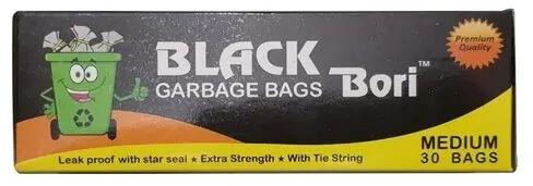 Medium HDPE Biodegradable Garbage Bag, Color : Black