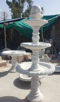 White Marble Wall Fountain