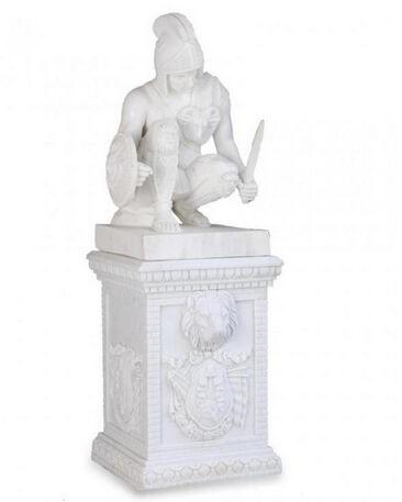Polished Non Printed Marble Roman Soldier Sculpture, Packaging Type : Carton Box, Thermocol Box
