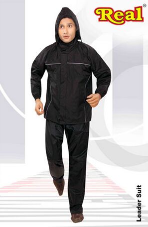 Real Men Rain Suit, Color : Black