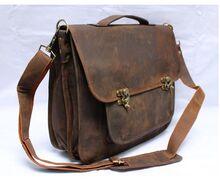 Goat Leather Vintage Shoulder Bag Briefcase