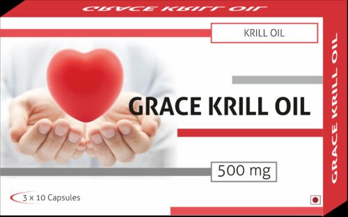Nutra Grace Krill Oil Capsule, Packaging Type : 3 x 10's