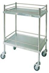 Square Stainless Steel Hospital Trolley
