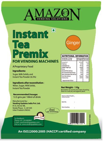 Amazon Instant Ginger Flavor Tea Premix, Shelf Life : 6months