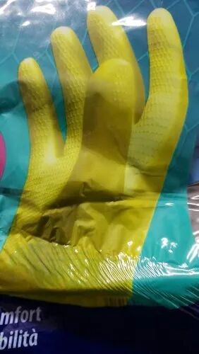 Matelco Rubber gloves, Color : Yellow, Blue