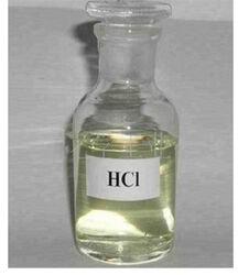 Commercial hydrochloric acid, for Chemical Treatment, Dyes, Industry, Water Treatment, Grade Standard : Industrial Grade