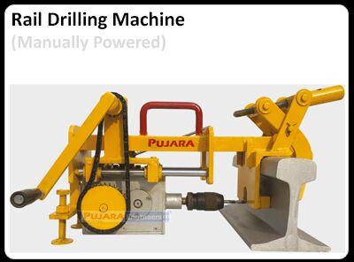 Rail drilling machine