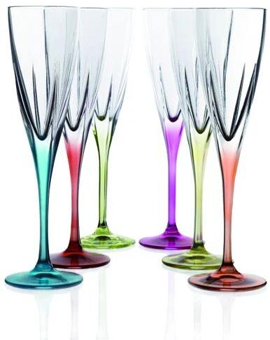Fusion Color Champagne Flute Glass