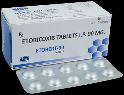 Etoricoxib Tablets, Packaging Type : 10X10 ALU ALU