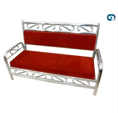 Stainless Steel Sofa, for Home, Color : Red
