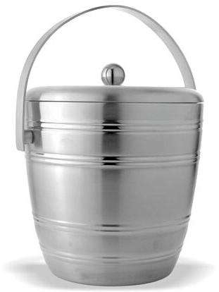Steel ice bucket, Color : Silver