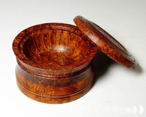 Rose wood burl shaving soap bowl