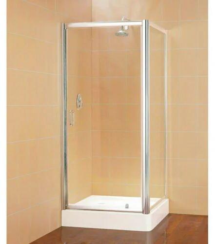 Transparent Rectangular Polished Shower Door