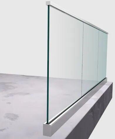 Aluminium Glass Railing, Color : Silver