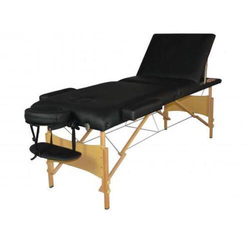 Wooden Foldable Massage Bed, Color : Black