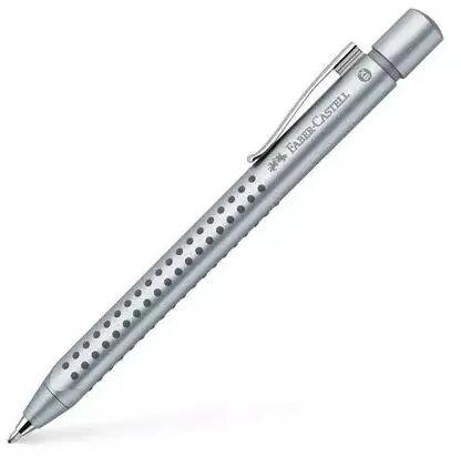 Faber Castell Blue Metal Ballpoint Pen, for Writing, Office, Features : non-slip grip, Document-proof