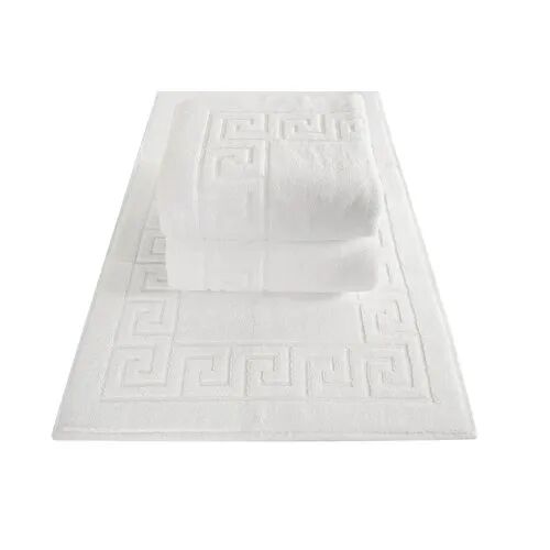 Rectangular Cotton White Bath Mat