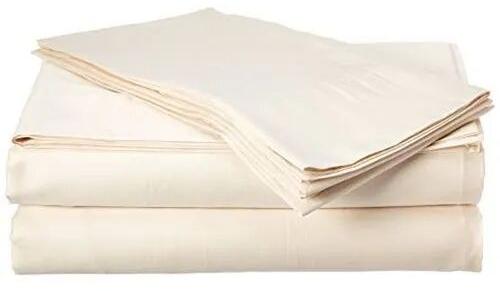 Plain Cotton Bed Sheet, Size : 95x100 Inches