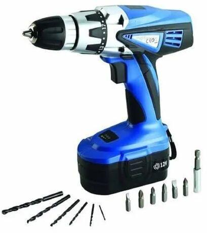 Cordless Drill, Color : Blue