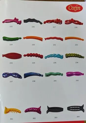 Plastic Banana Hair Clip, Color : Multi color