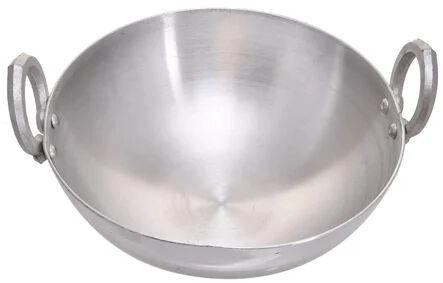 Aluminum Kadai, Color : Silver