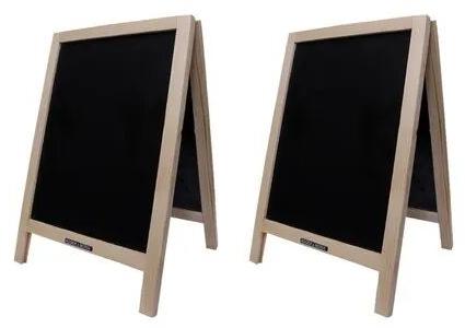 Black Wooden Double Framed Easel, for Home, Office, School