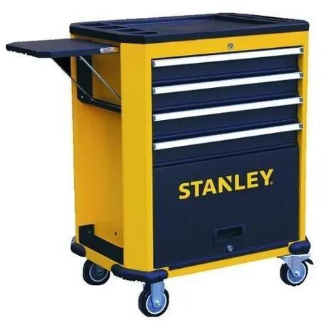 Stainless Steel 4 Drawer Roller Cabinet, Color : Black