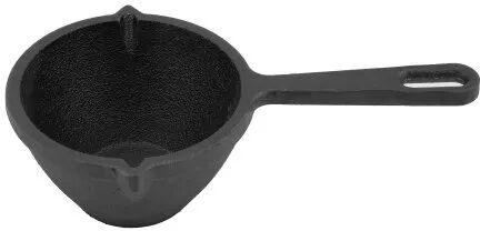 Cast iron tadka pan, Color : Black