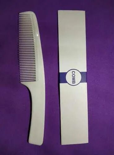 LONG Plastic Handle Comb, Color : White