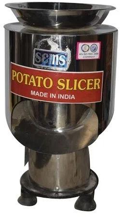 Steel Potato Slicer, Color : Silver