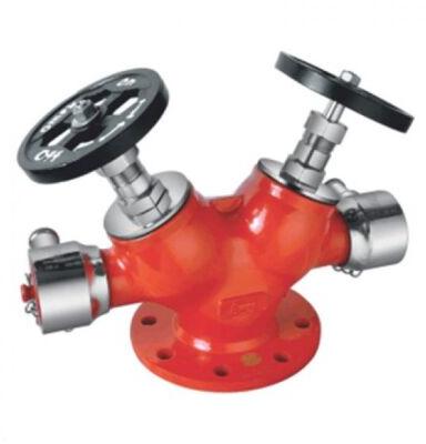 Double Head Stainless Steel Landing Valve, Color : Red