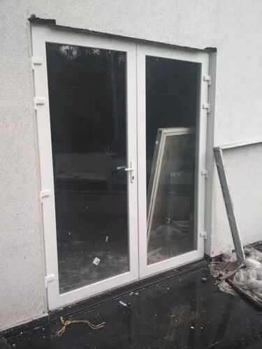 Glass White UPVC French Door