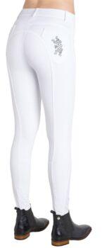 Ladies silicone Bamboo Riding Breeches, Color : White