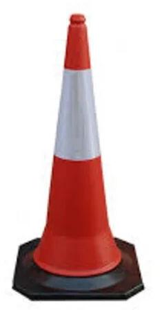 Red TRIANGLE Plastic Rubber Traffic Cone