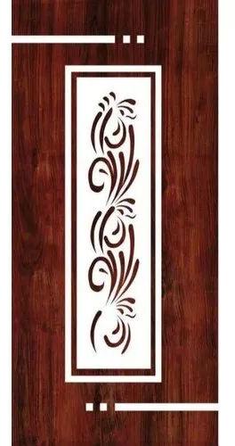 Wooden Flower Printed Door