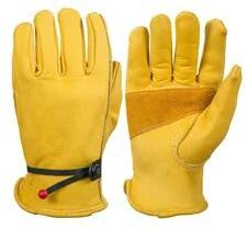 Leather Safety Gloves, Size : Free Size