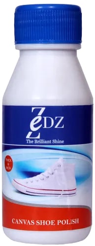 White Zedz Canvas Shoe Polish, Packaging Type : Plastic Bottle