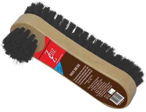 Zedz Plastic Dual Action Shoe Brush, Color : Black