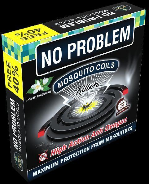 No Problem Anti Dengue Mosquito Coil, Color : BLACK