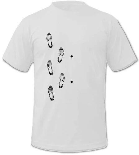 Boys White Printed T Shirt