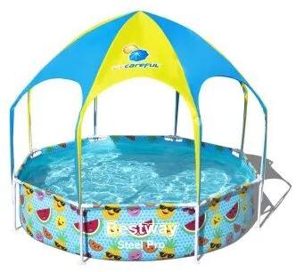 Blue PVC Portable Swimming Pool, Capacity : 1600 liter