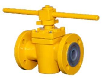 J-FLON PRODUCTS FEP Lined Plug Valve, Size : 1/2' To 12' (15NB To 300NB)