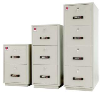 Paint Coated MS Fire Resistant File Cabinet, Color : Gray