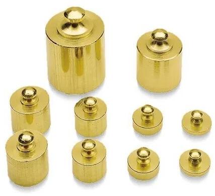 Cylindrical Brass Weight, Color : Mirror Finish