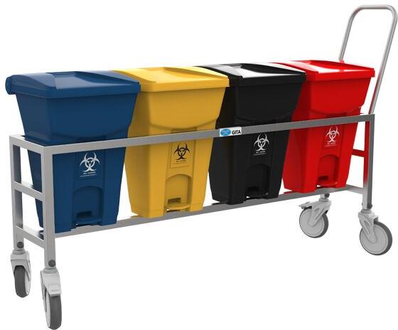S.S.304 Grade BIODEGRADABLE WASTE TROLLEY