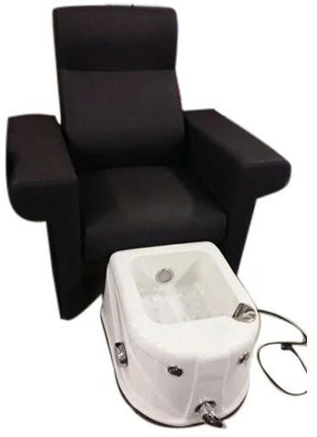 Dark Brown Stainless Steel Pedicure Chair